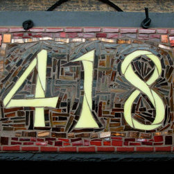 Nutmeg Designs - Mosaic House Numbers on Slate - House Numbers