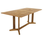 Westminster Teak Furniture - Rectangular Teak Dining Table - The Pyramid Dining Table collection draws its beauty from its simple forms and geometric lines producing an uncomplicated, harmonious architecture.