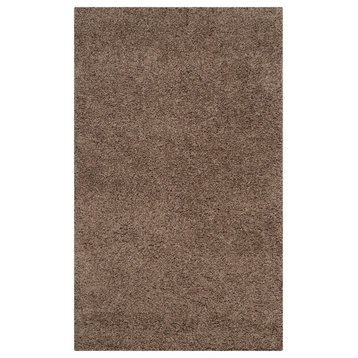 Safavieh Laguna Shag Collection SGL303 Rug, Taupe, 3' X 5'