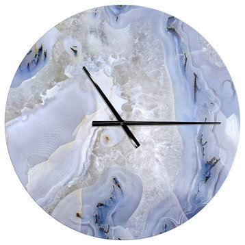 Agate Stone Background Large Modern Wall Clock, 23x23