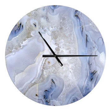 Agate Stone Background Large Modern Wall Clock, 23x23