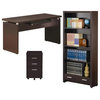 Home Square 2 Piece Set with Computer Desk Bookcase and Mobile File Cabinet