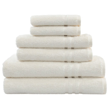 Denzi Towel Set, Cream, 6 Piece