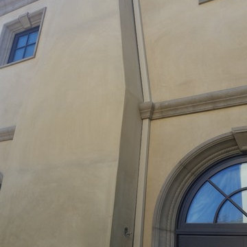 Costom 4x8 Gutters with a K-Style Profile Inlaid in Pre-Cast, San Marino Ca.