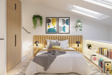 Photo of a contemporary bedroom in London.