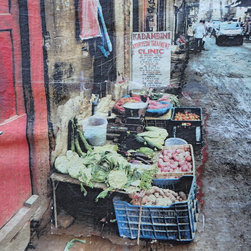 Streets of Kathmandu - Mixed Media Art