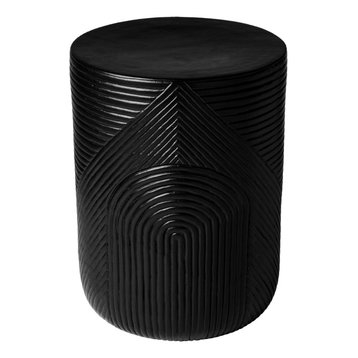 Provenance Serenity Textured Side Table 14", Coal