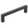Diversa Solid Square Edge Cabinet and Drawer Bar Pulls, Flat Black, 3-3/4" (96mm