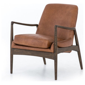 Braden Leather Chair - Brandy