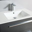 Kiss Bathroom Vanity Unit With Drawers and Ceramic Sink, Grey, 80 cm
