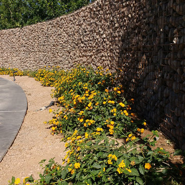 Biggest gabion facade wall in Phoenix, AZ