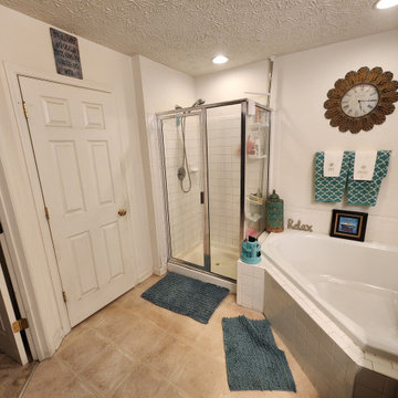 Bathroom Remodel with Frameless Glass Shower Door