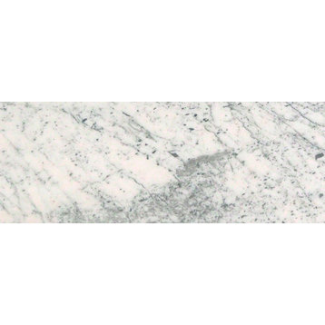 Carrara White Honed Marble Tile, Sample