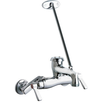 Chicago Faucets 445-897SRXKC Wall Mounted Hot and Cold Faucet - Chrome