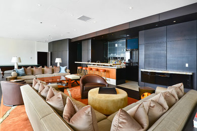 Living room - southwestern living room idea in Chicago