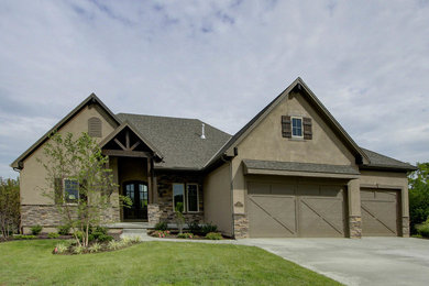 Rustic exterior home idea in Kansas City