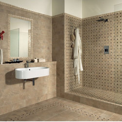 vintage aspect: decoratives beige/charcoal mosaic 13"x13" - Tile
