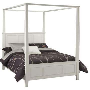 Naples Canopy Bed, White, Queen