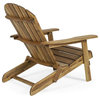 GDF Studio Outdoor Acacia Wood Folding Adirondack Chairs W/ Cushions, Set of 2,