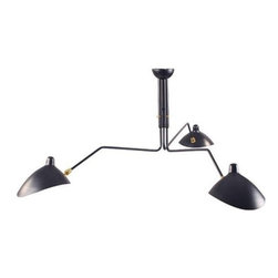 Replica Serge Mouille Three-Arm Ceiling Lamp - Pendant Lighting