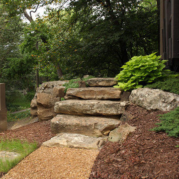 Rustic Mid Century Rock Garden