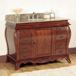 Antique 48 inch Bathroom Vanity with Backsplash - Bathroom Vanities And Sink Consoles