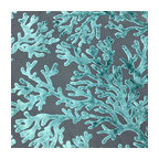 Scuba Coral Burnout Velvet Upholstery Fabric, Laguna