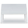 Linon Adirondack Sturdy Solid Acacia Wood Outdoor Ottoman in White Stain