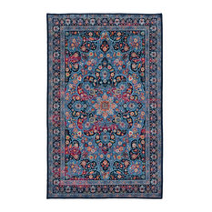 Linon Traditional Emerald 2'2" x 3'2" Rectangle Area Rugs With Navy RUGEM0623