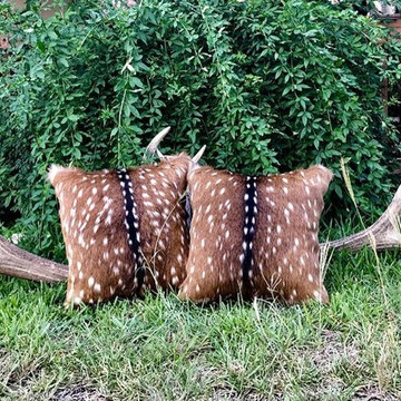Genuine Axis Deer Hide Accent Pillows