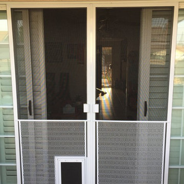 Sliding patio screen doors