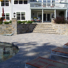 New Harmony north side retaining wall to pool area