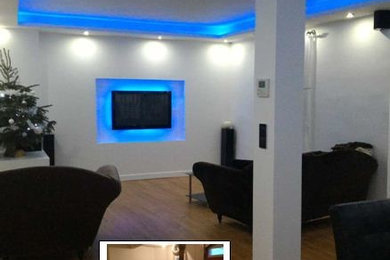 Home theater - eclectic home theater idea in Other