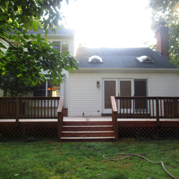 Deck with wheel chair ramp restoraion