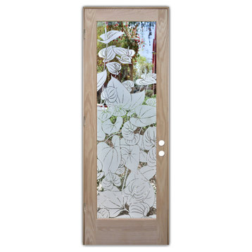 Front Door - Anthurium - Oak - 36" x 80" - Knob on Right - Pull Open