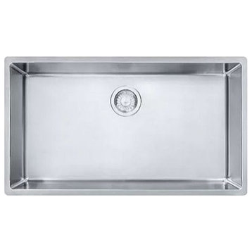 Franke Cube 31-1/2-In Single Basin Undermount 18 Gauge Kitchen Sink, Stainless