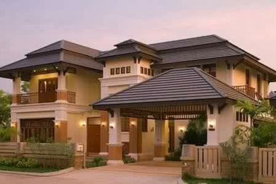 Inspiration for a craftsman exterior home remodel in Chicago