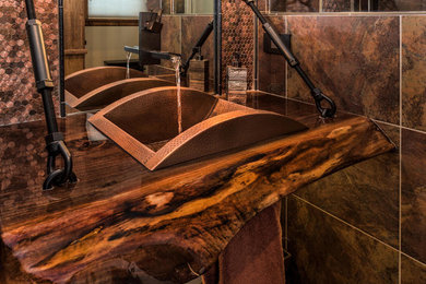 Example of an eclectic bathroom design in Other