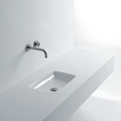 H10 40 Rectangular Undermount Bathroom Sink 15.7" x 12.6" - Bathroom Sinks