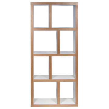 Berlin 4 Levels Bookcase, 70 cm., Pure White/Plywood