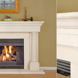 Milner Stone Fireplace Mantel - Indoor Fireplaces