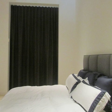 Loft Condo with Motorized Sheer & Blackout Drapery