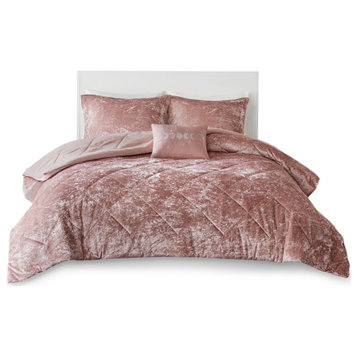 Intelligent Design Felicia Crushed Velvet 4-Piece Comforter Set
