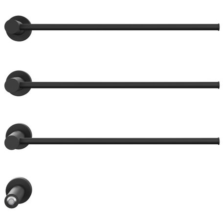 Claire 3-Bar Electric Towel Warmer, Matte Black