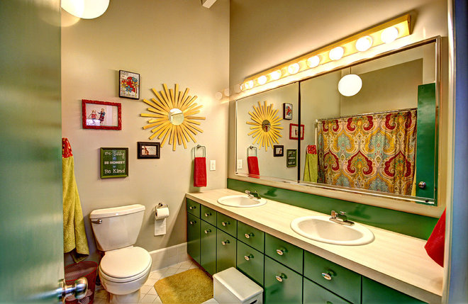 Midcentury Bathroom by Mindi Freng Designs
