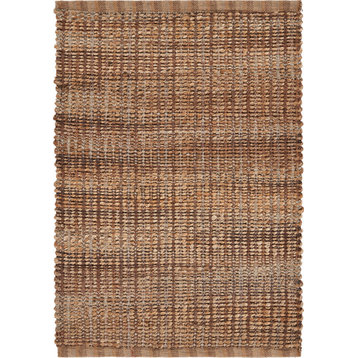 Two-Toned Reversible Organic Jute Accent Rug