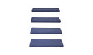 Peel and Stick Non-Skid Bullnose Carpet Stair Treads, Michelle Blue, Set of 13