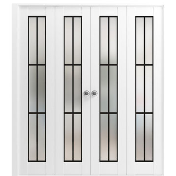 Double Bi-fold Doors | Planum 2122 White Silk  | Sturdy Tracks