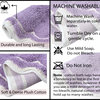 Allure Collection Absorbent Cotton Machine Washable 3-Piece Rug Set, Purple