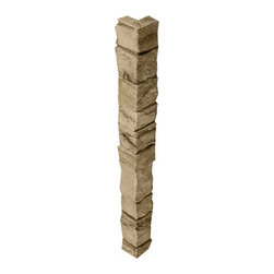 255-STACKED STONE OUTSIDE CORNER - 48"H X 3 &frac14;" W X 1 &frac12;"D - Wall Panels